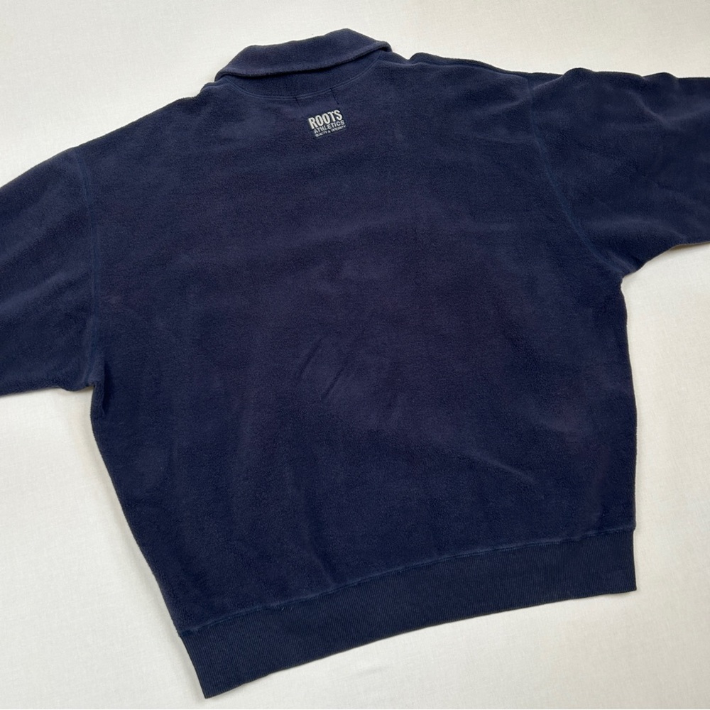 90s Roots Athletics Navy Quarter Zip - Picture 4 of 5
